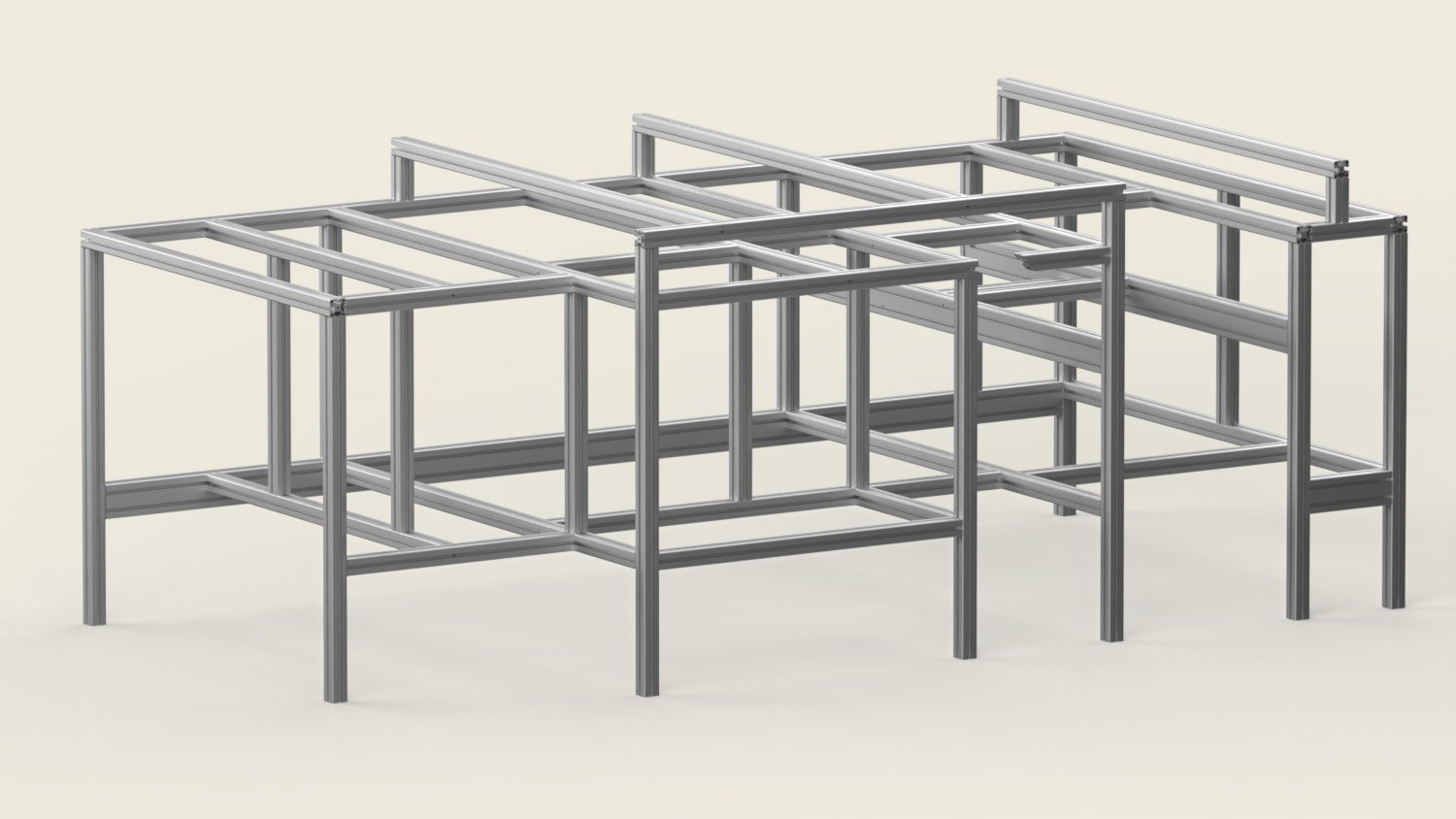 Aluminiumstativ textilmaskin